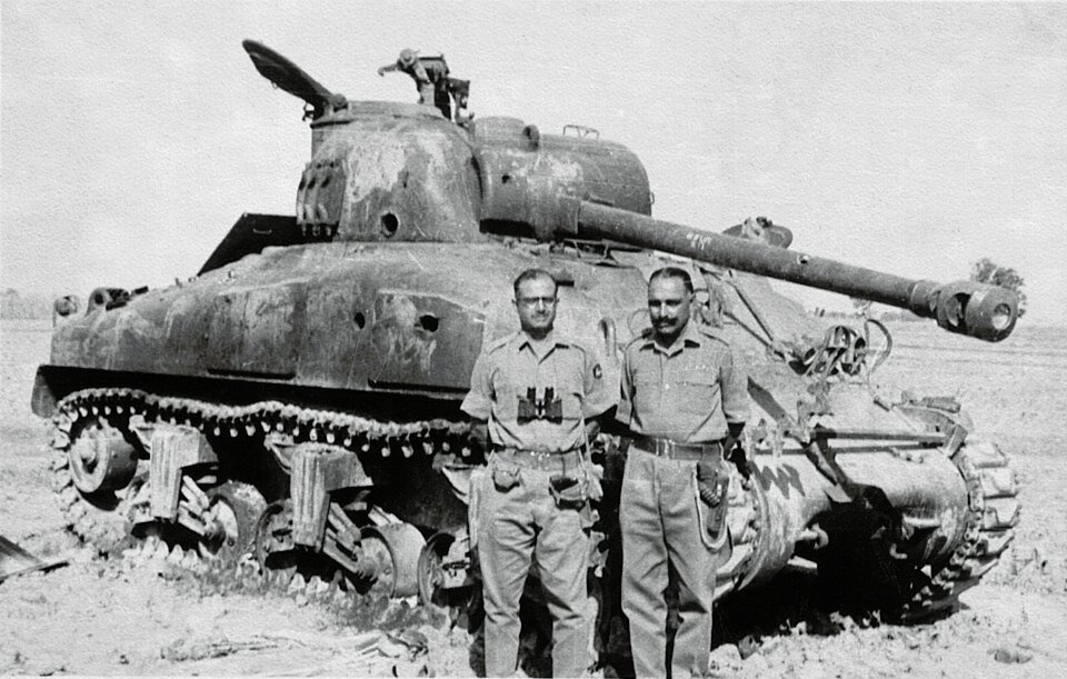 1965_Indo-Pak_War_DestroyedShermanTank