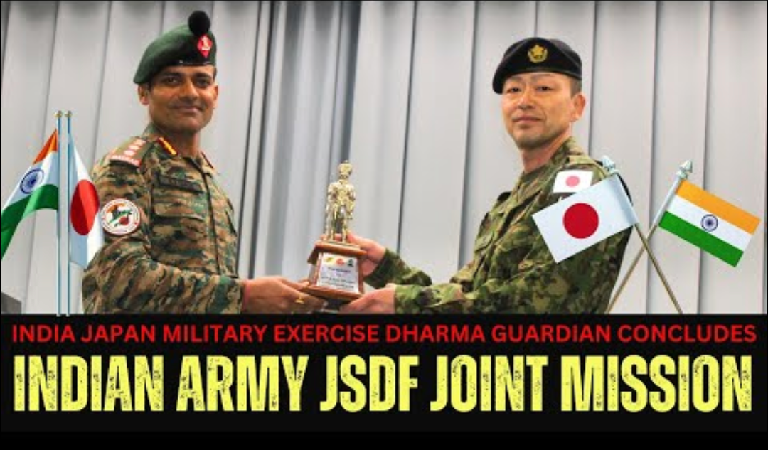Indian army and japan ground self-defense force troops during the joint military exercise Dharma, Guardian 2026 at Chaubattia , Uttarakhand.